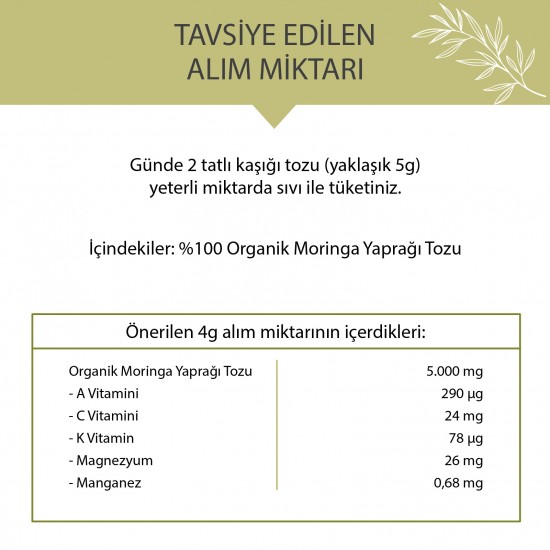 Organik Moringa Tozu